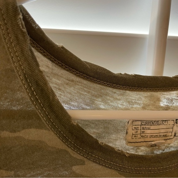 Current/Elliott Green and Brown Muscle Tee - Picture 7 of 9